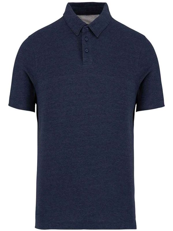 Recycled Navy Heather Polos