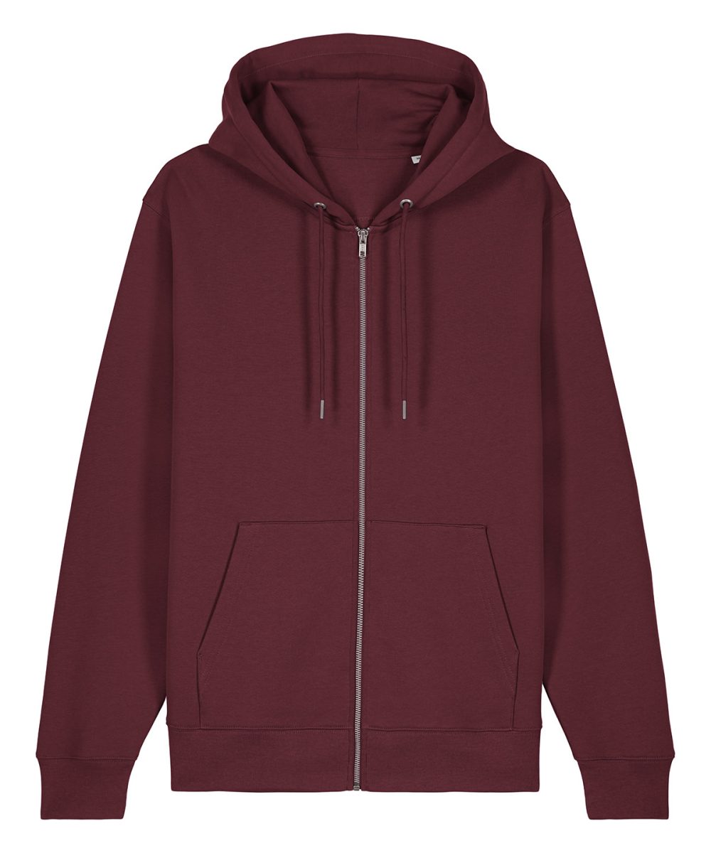 Burgundy* Unisex Cultivator 2.0 iconic zip-thru hoodie sweatshirt (STSU179)