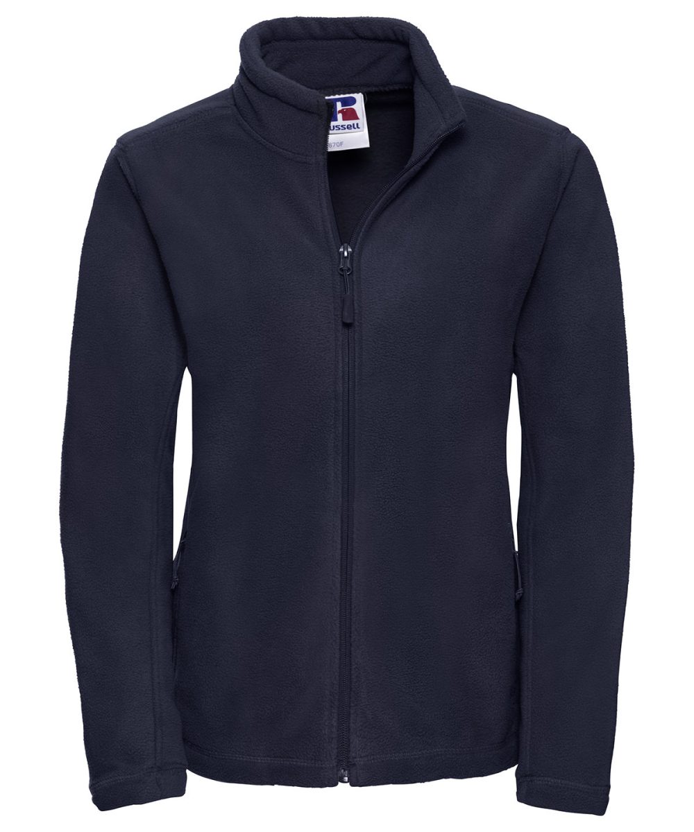 French Navy Women's full-zip outdoor fleece