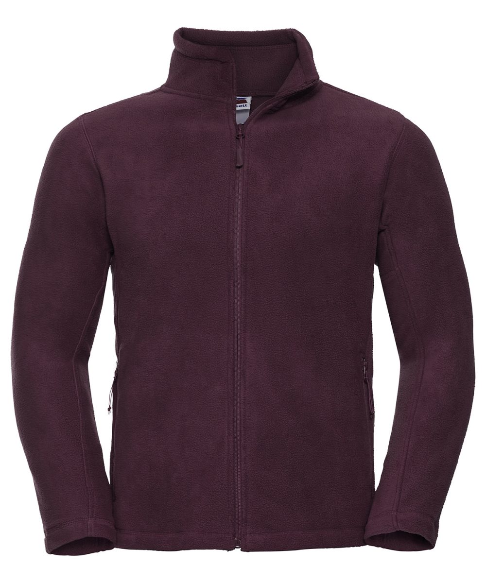 Burgundy Full-zip outdoor fleece