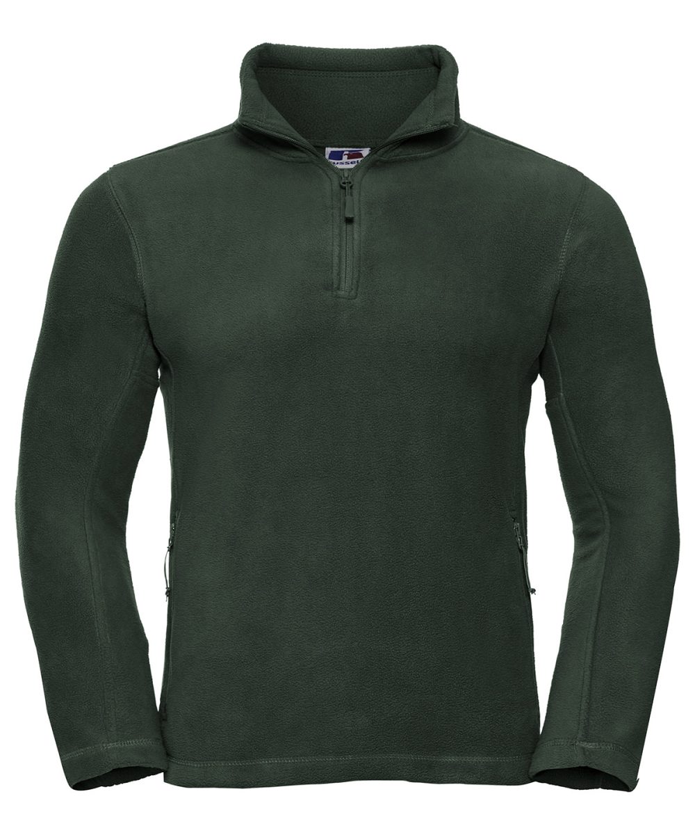 Bottle Green ¼-zip outdoor fleece