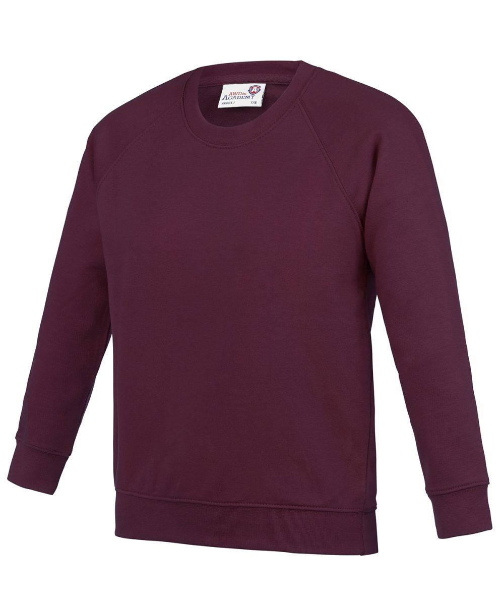 Academy Burgundy Kids Academy raglan sweatshirt