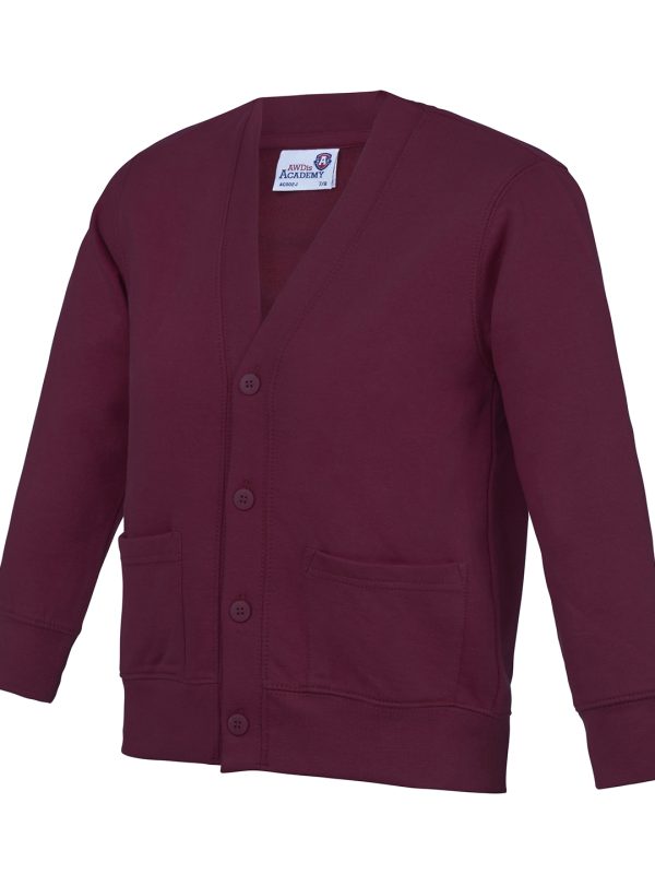 Academy Burgundy Kids Academy cardigan