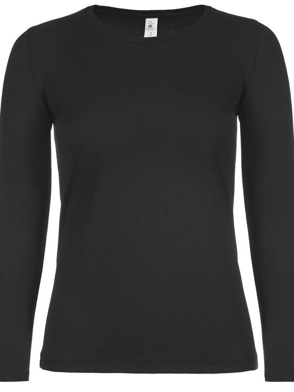 Black* B&C #E150 long sleeve /women