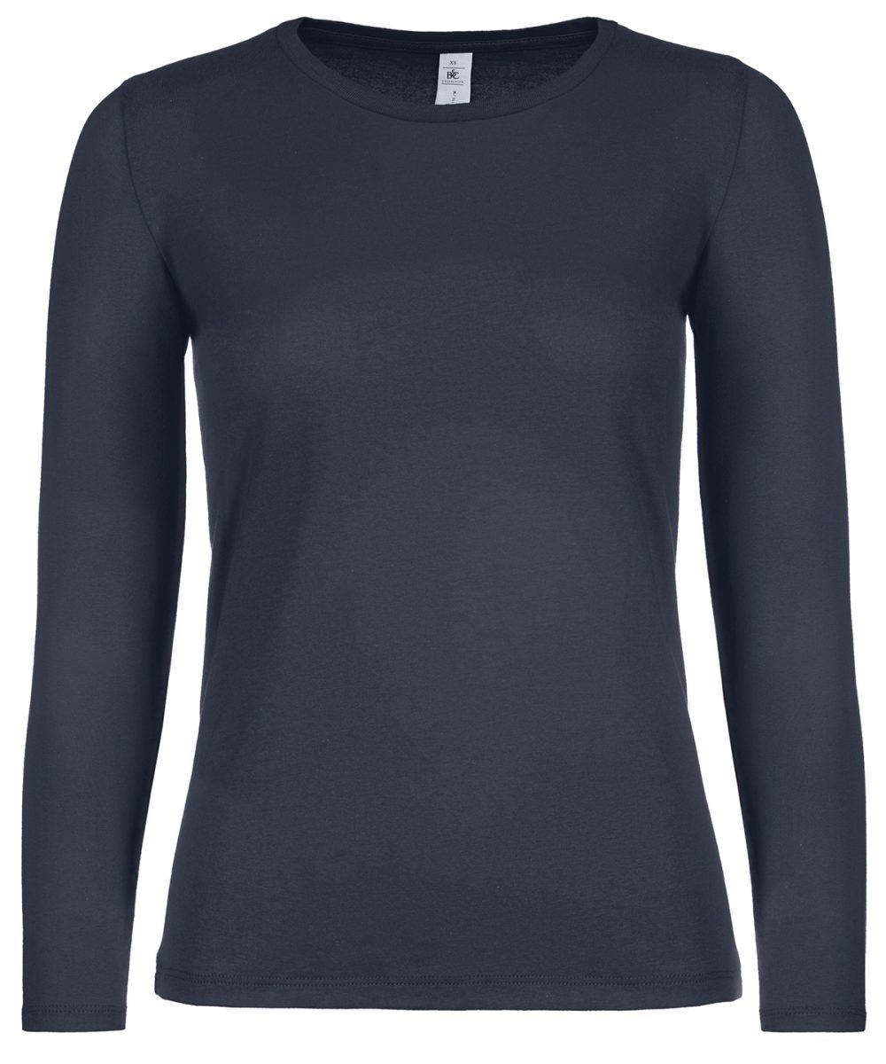 Navy* B&C #E150 long sleeve /women