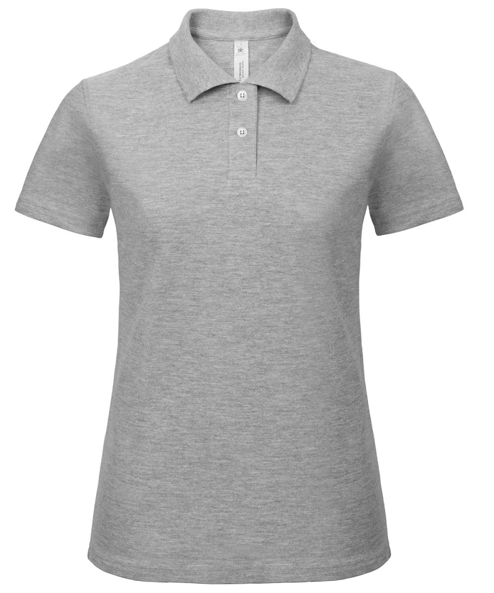 Heather Grey B&C ID.001 polo /women