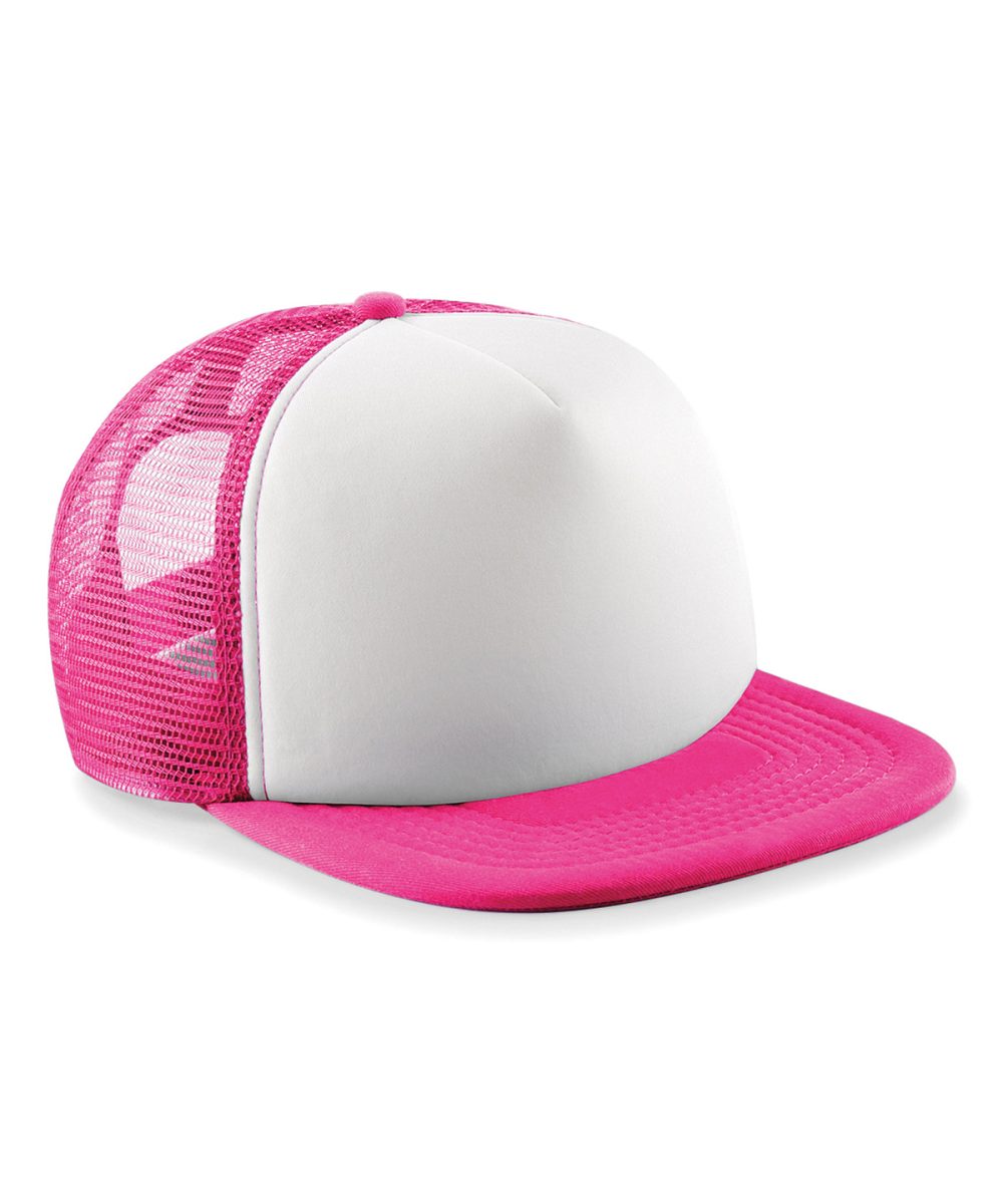 Fuchsia/White Junior vintage snapback trucker