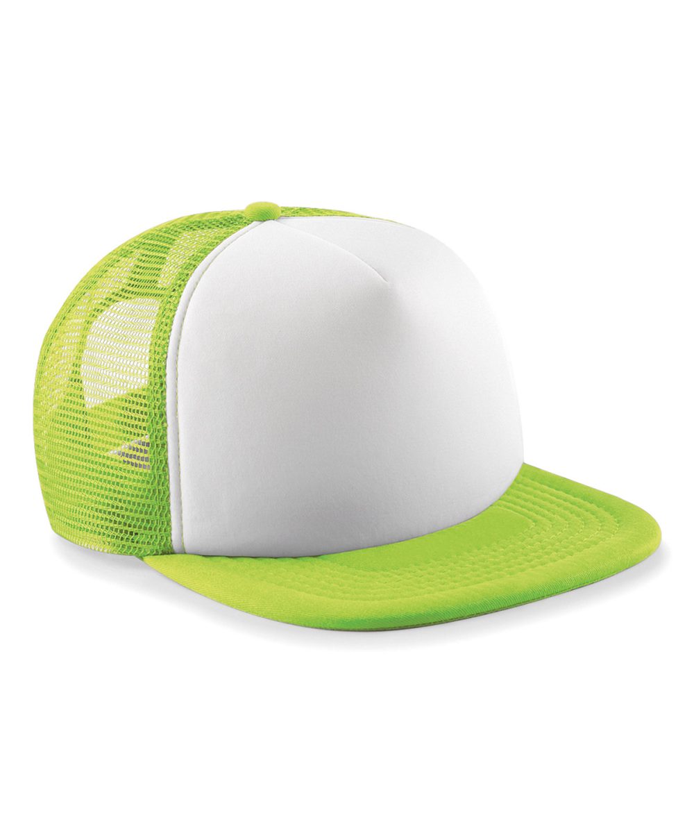 Lime Green/White Junior vintage snapback trucker