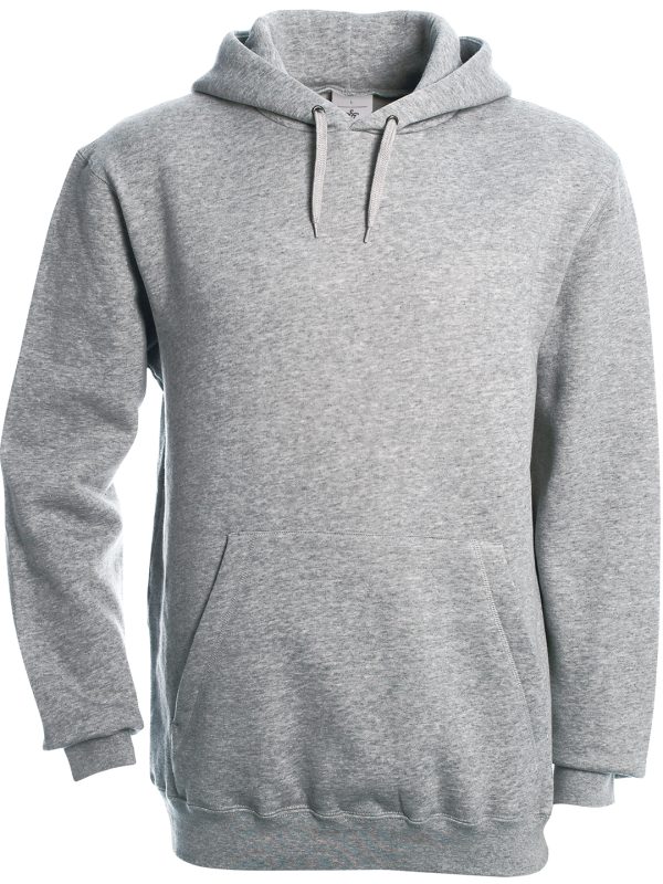 Heather Grey B&C Hooded sweatshirt