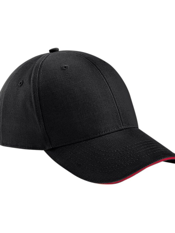 Black/Classic Red Athleisure 6-panel cap