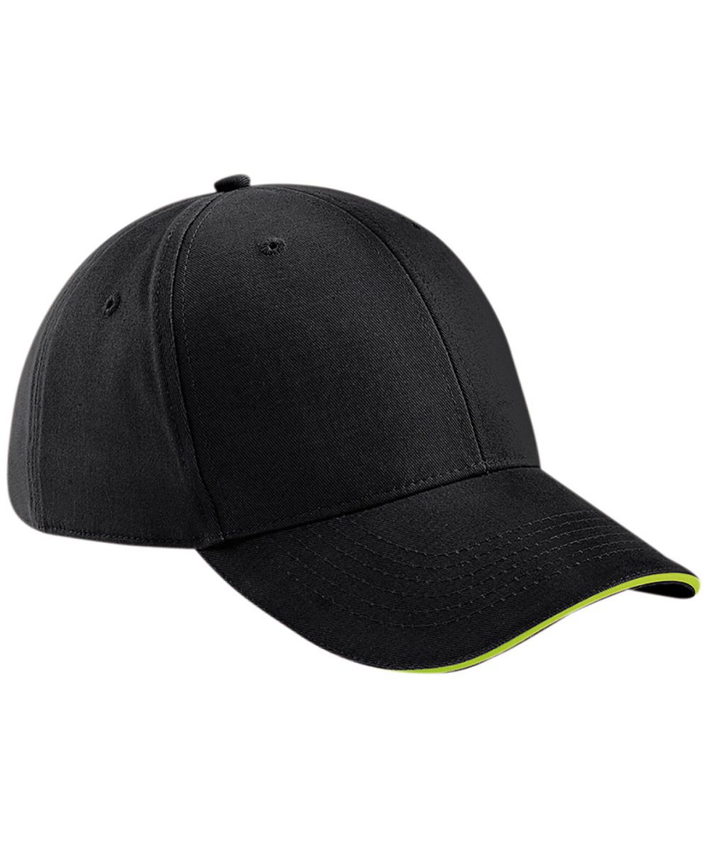 Black/Lime Green Athleisure 6-panel cap