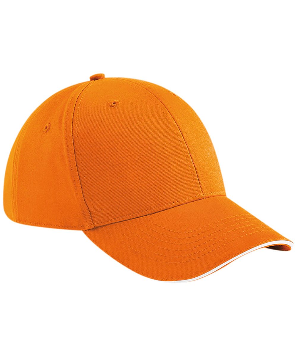 Orange/White Athleisure 6-panel cap