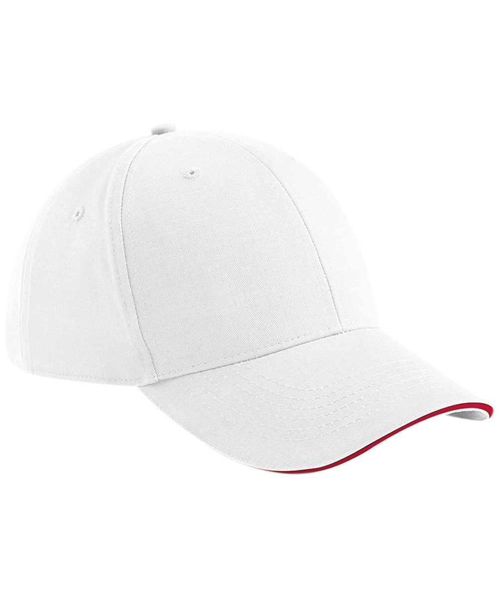 White/Classic Red Athleisure 6-panel cap