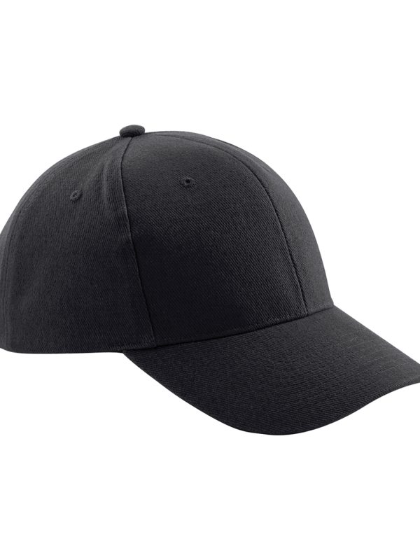 Black Pro-style heavy brushed cotton cap