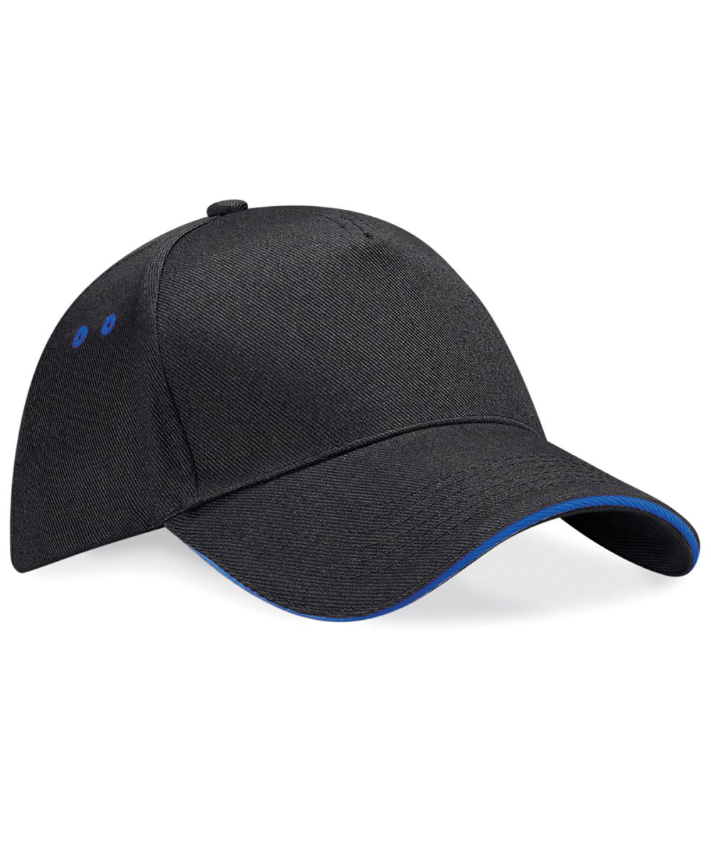 Black/Bright Royal Ultimate 5-panel cap - sandwich peak