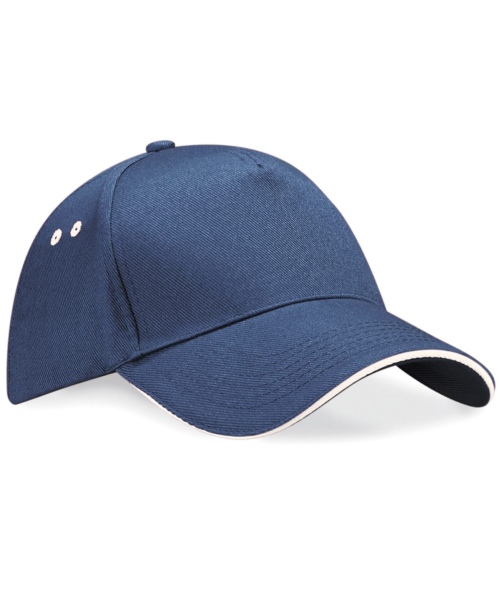 Navy/Putty Ultimate 5-panel cap - sandwich peak