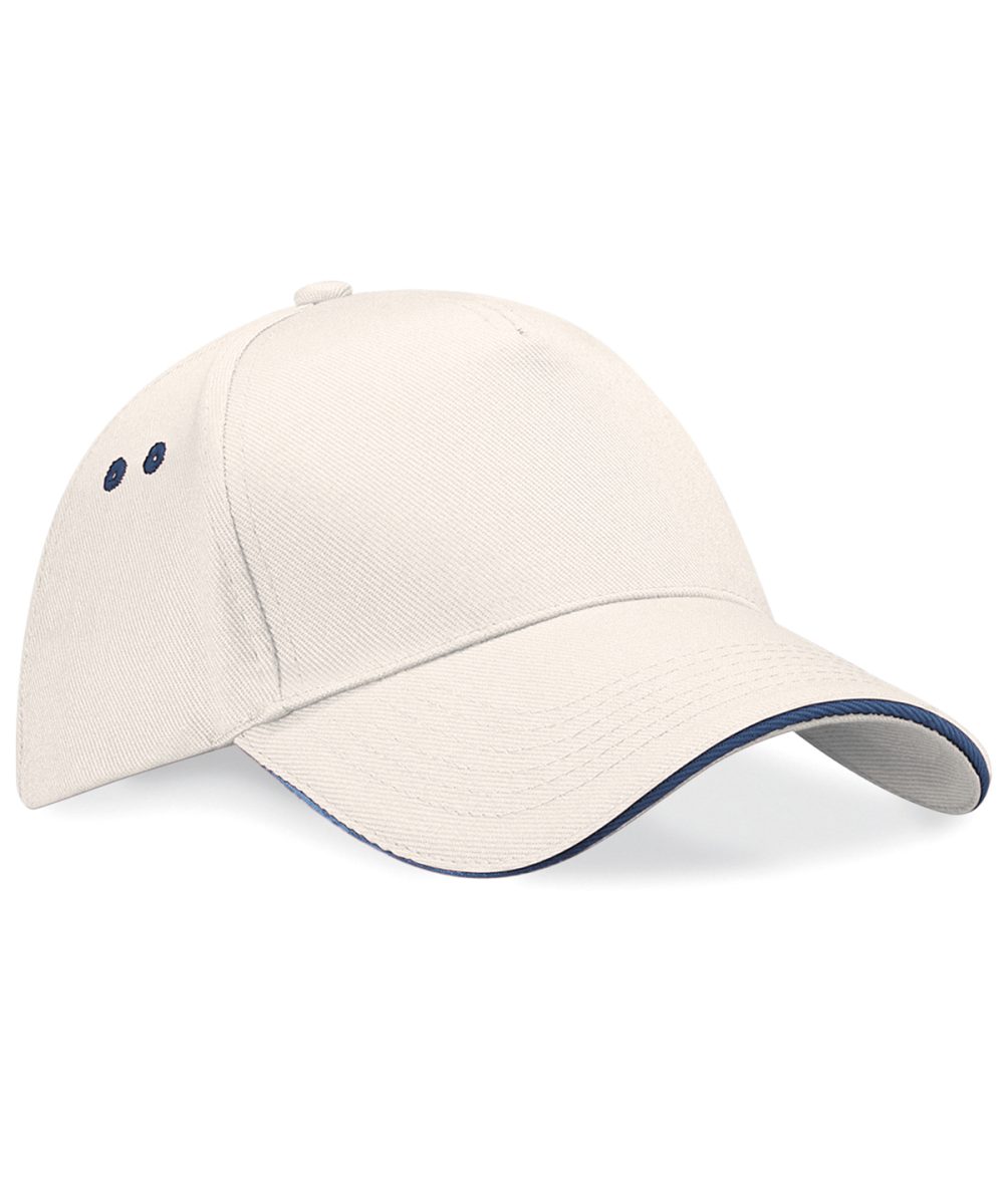 Putty/French Navy Ultimate 5-panel cap - sandwich peak