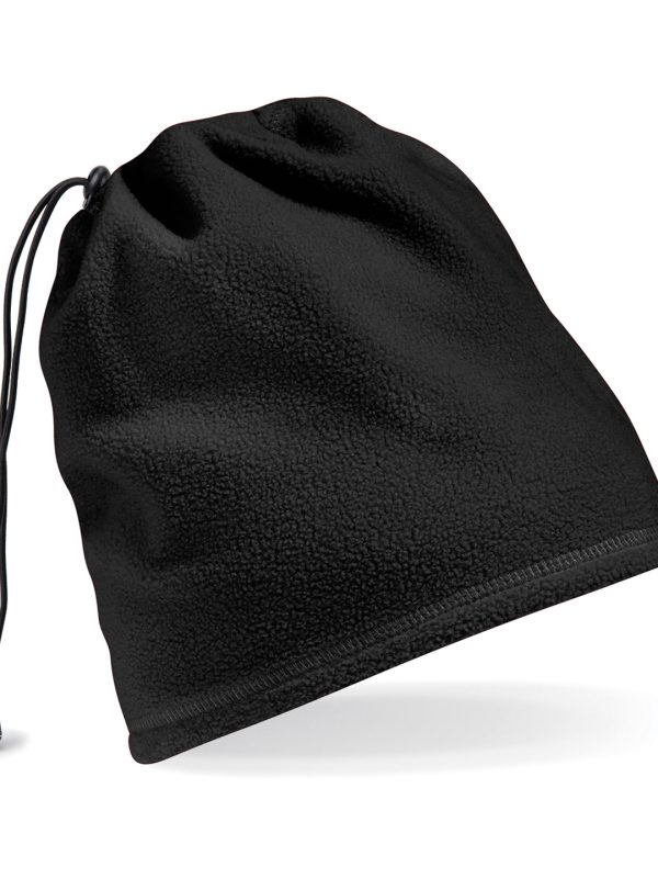 Black Suprafleece® snood/hat combo