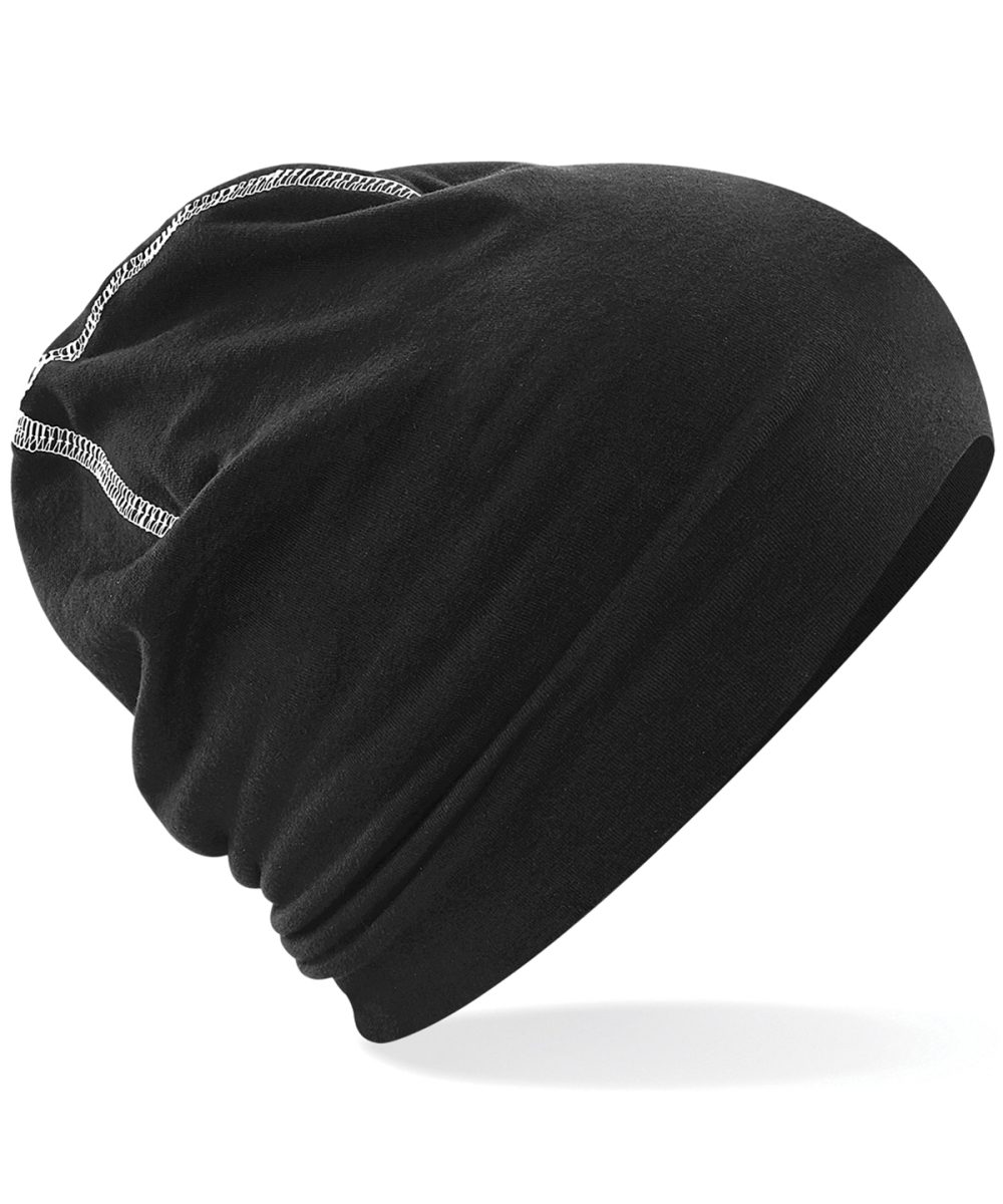 Black/White Hemsedal cotton beanie