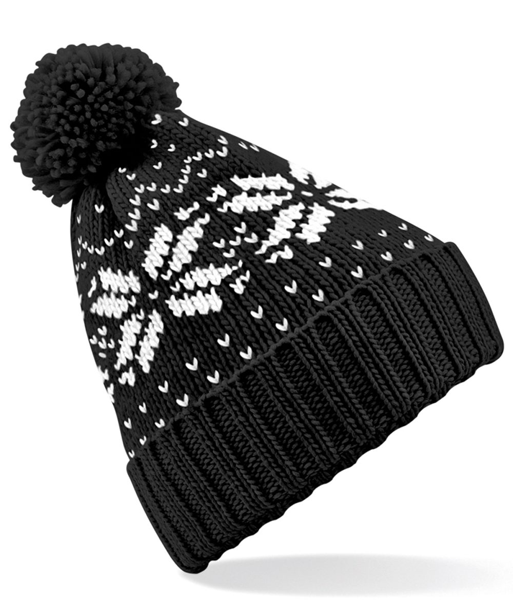 Black/White Fair Isle snowstar® beanie