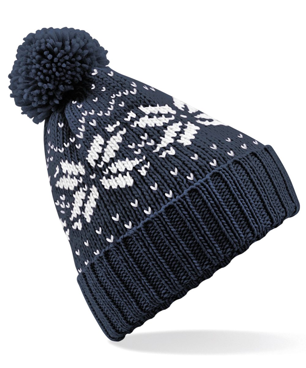 French Navy/White Fair Isle snowstar® beanie