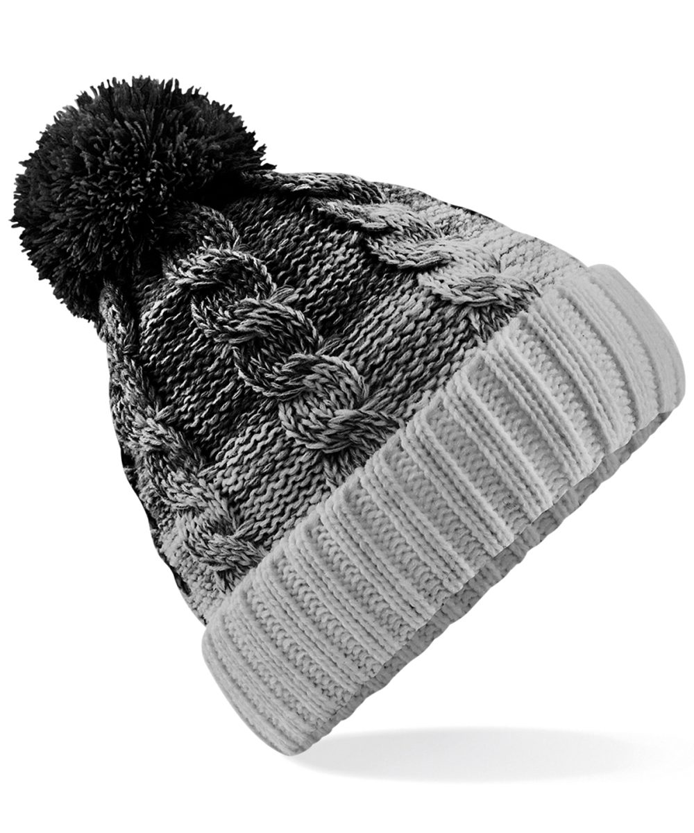 Black/Light Grey Ombré beanie