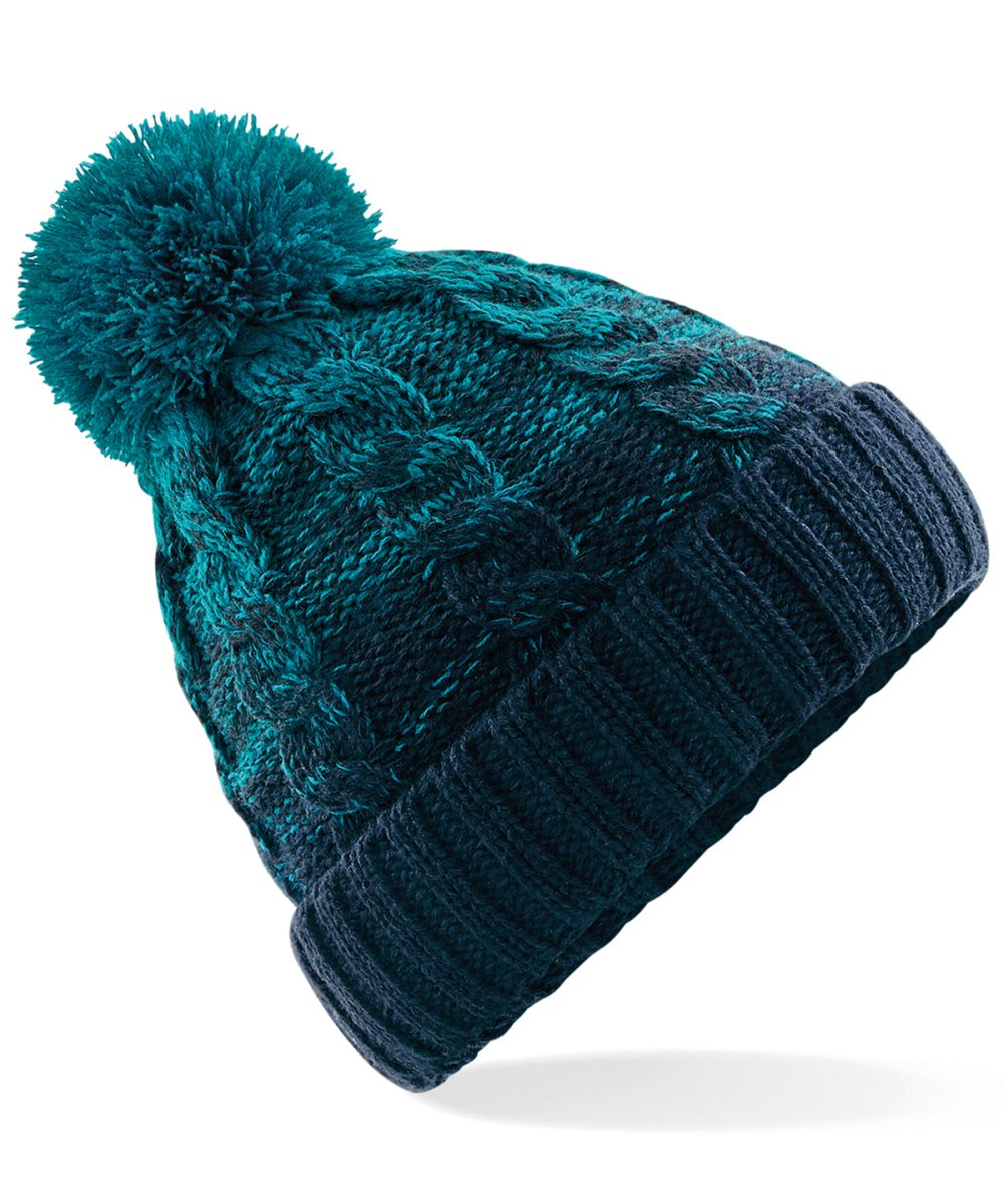 Teal/French Navy Ombré beanie