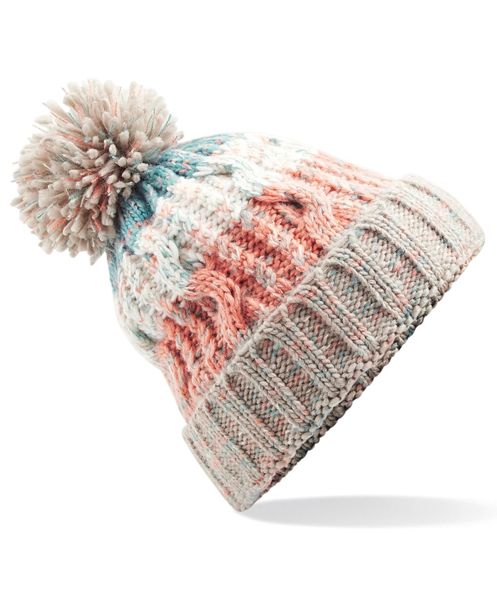 Milkshake Mix Corkscrew pom pom beanie