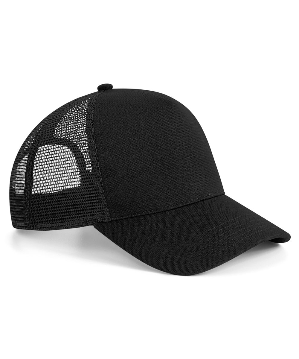 Black Microknit snapback trucker