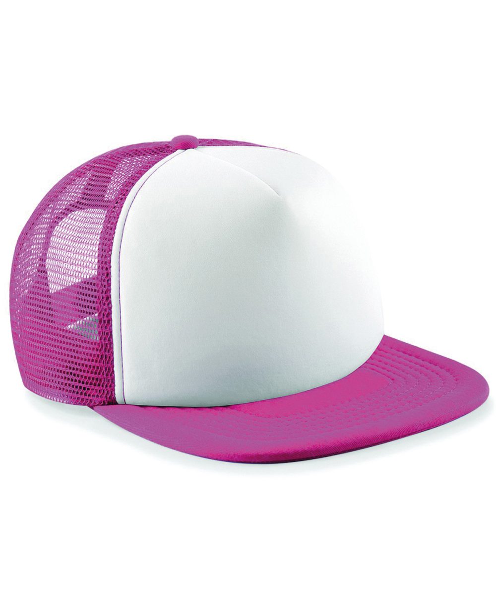 Fuchsia/White Vintage snapback trucker