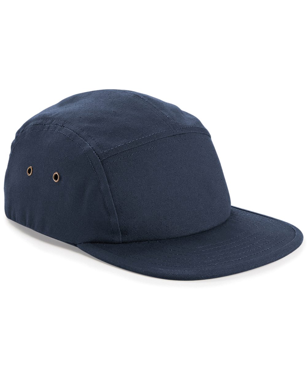 Navy Canvas 5-panel camper cap