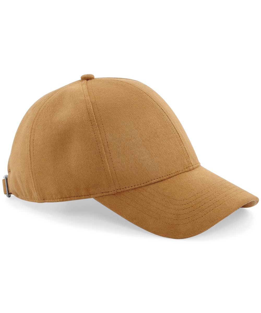 Caramel Faux suede 6-panel cap