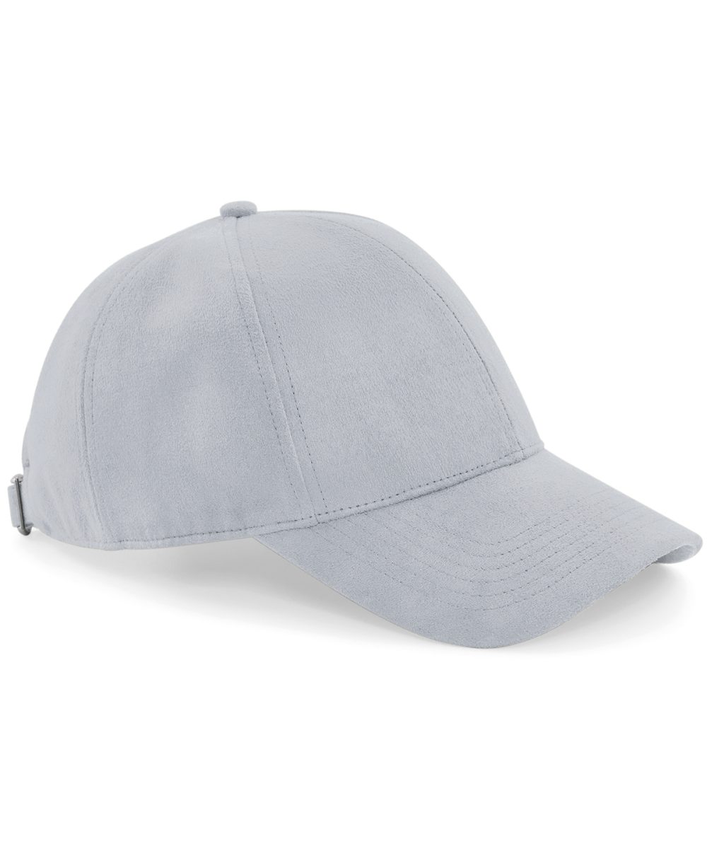 Light Grey Faux suede 6-panel cap