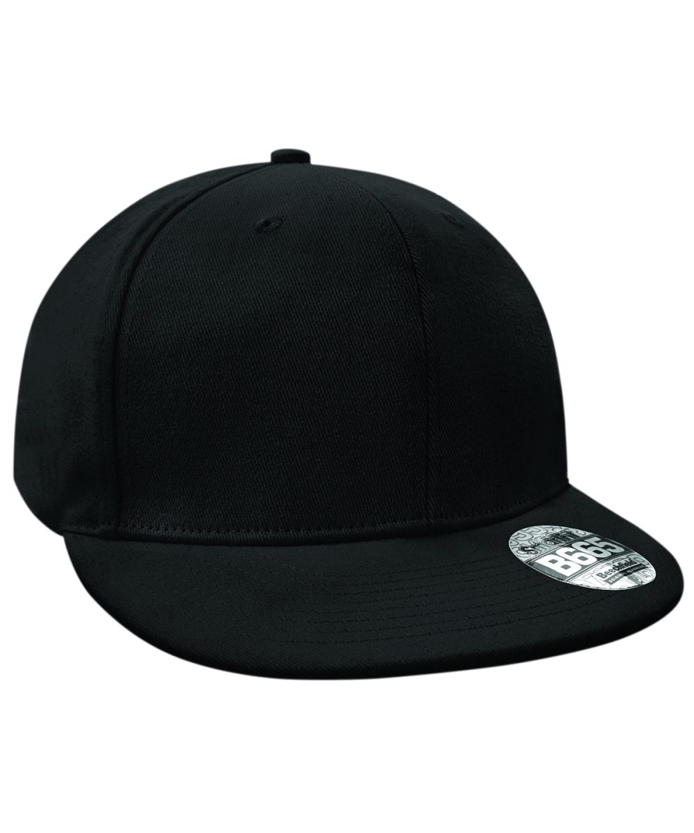 Black Pro-stretch flat peak cap