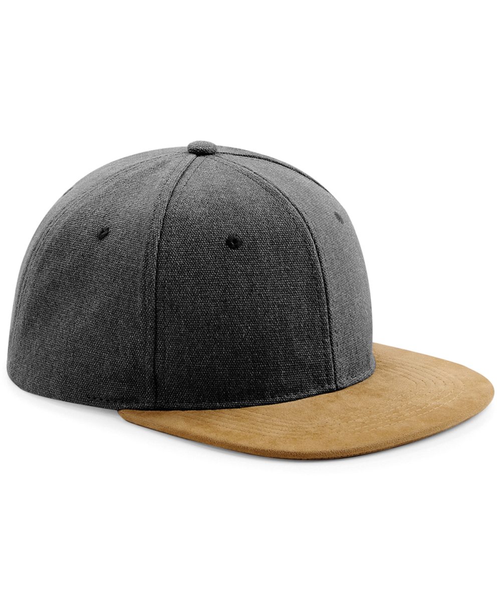 Vintage Black Suede peak snapback