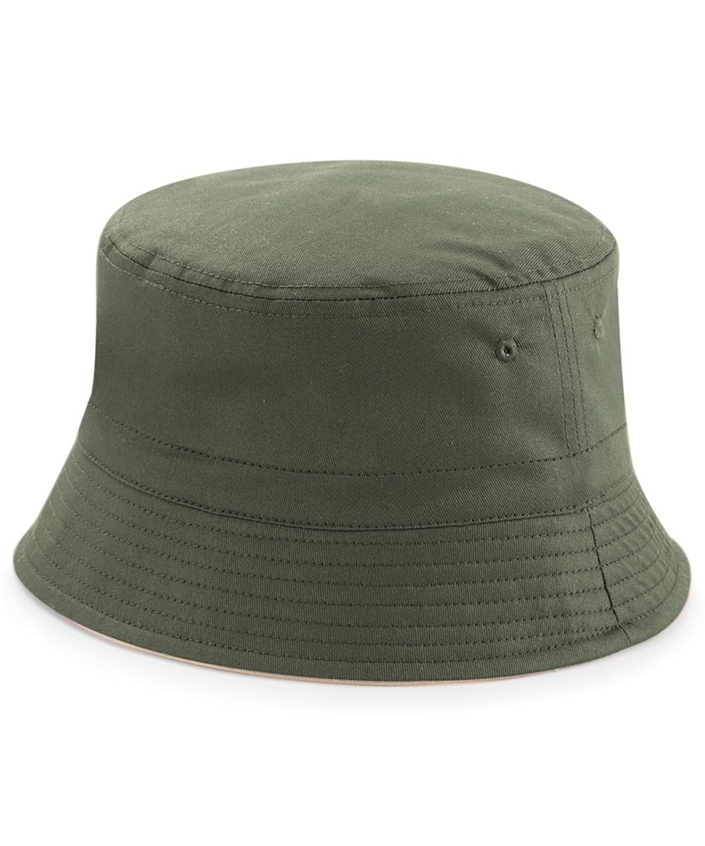 Olive Green/Stone Reversible bucket hat