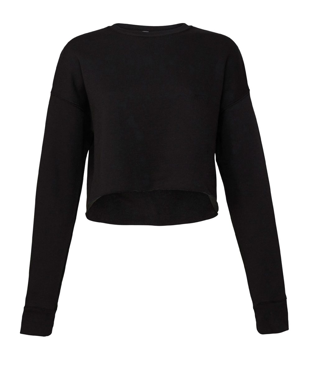 Black Women's cropped crew fleece