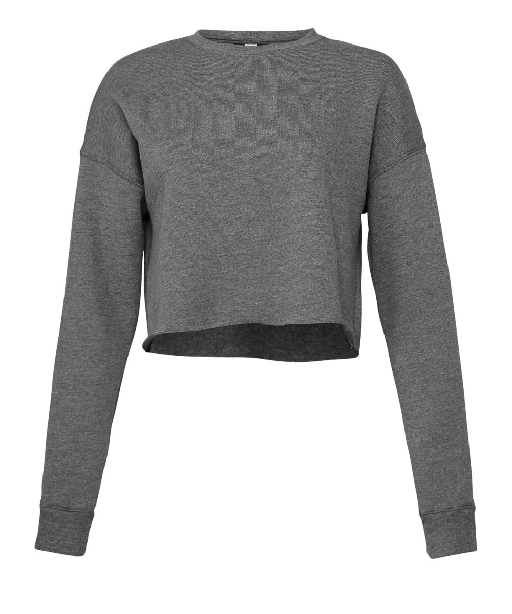 Deep Heather Women's cropped crew fleece