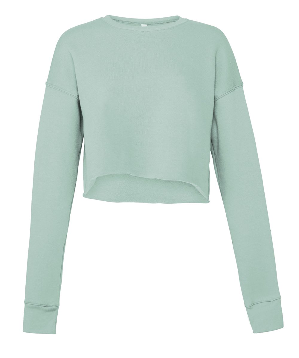 Dusty Blue Women's cropped crew fleece