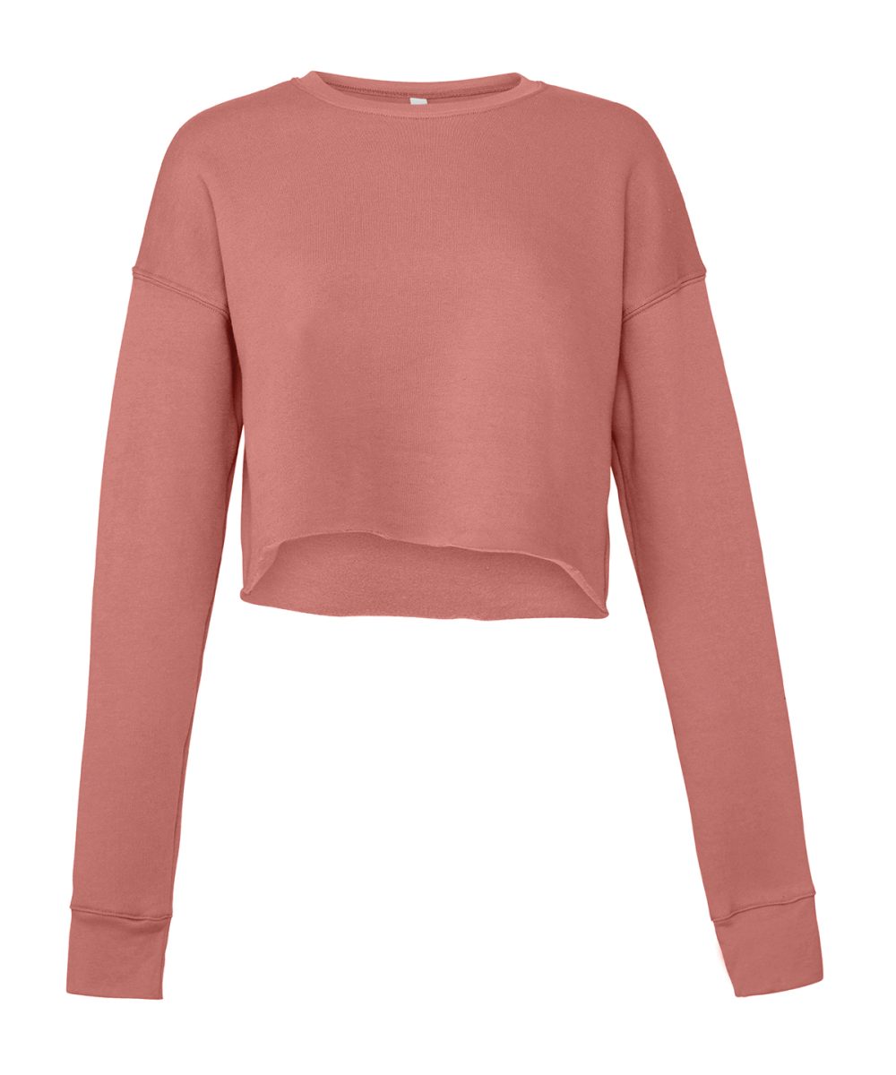 Mauve Women's cropped crew fleece