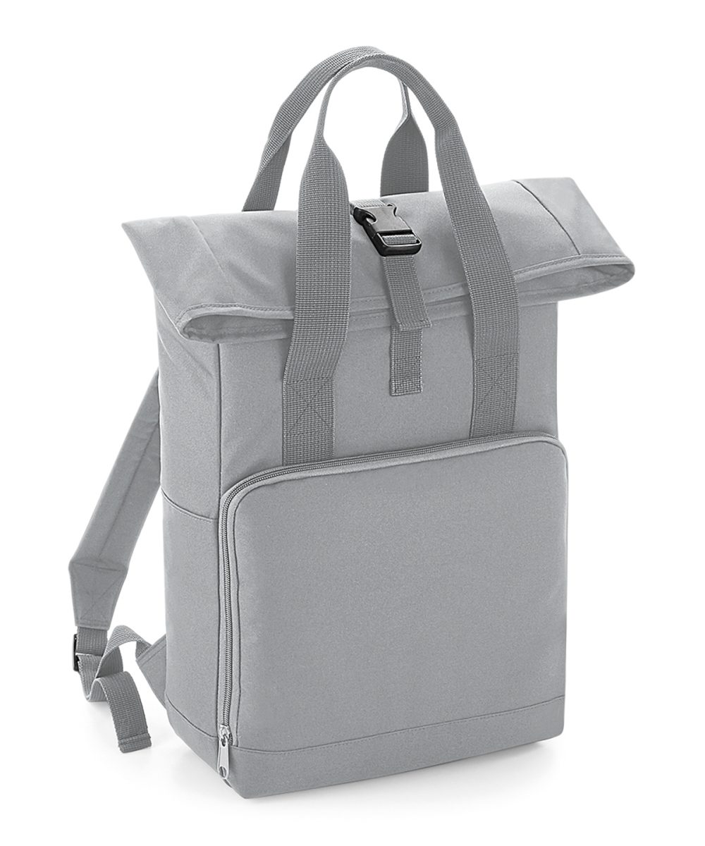 Light Grey Twin handle roll-top backpack