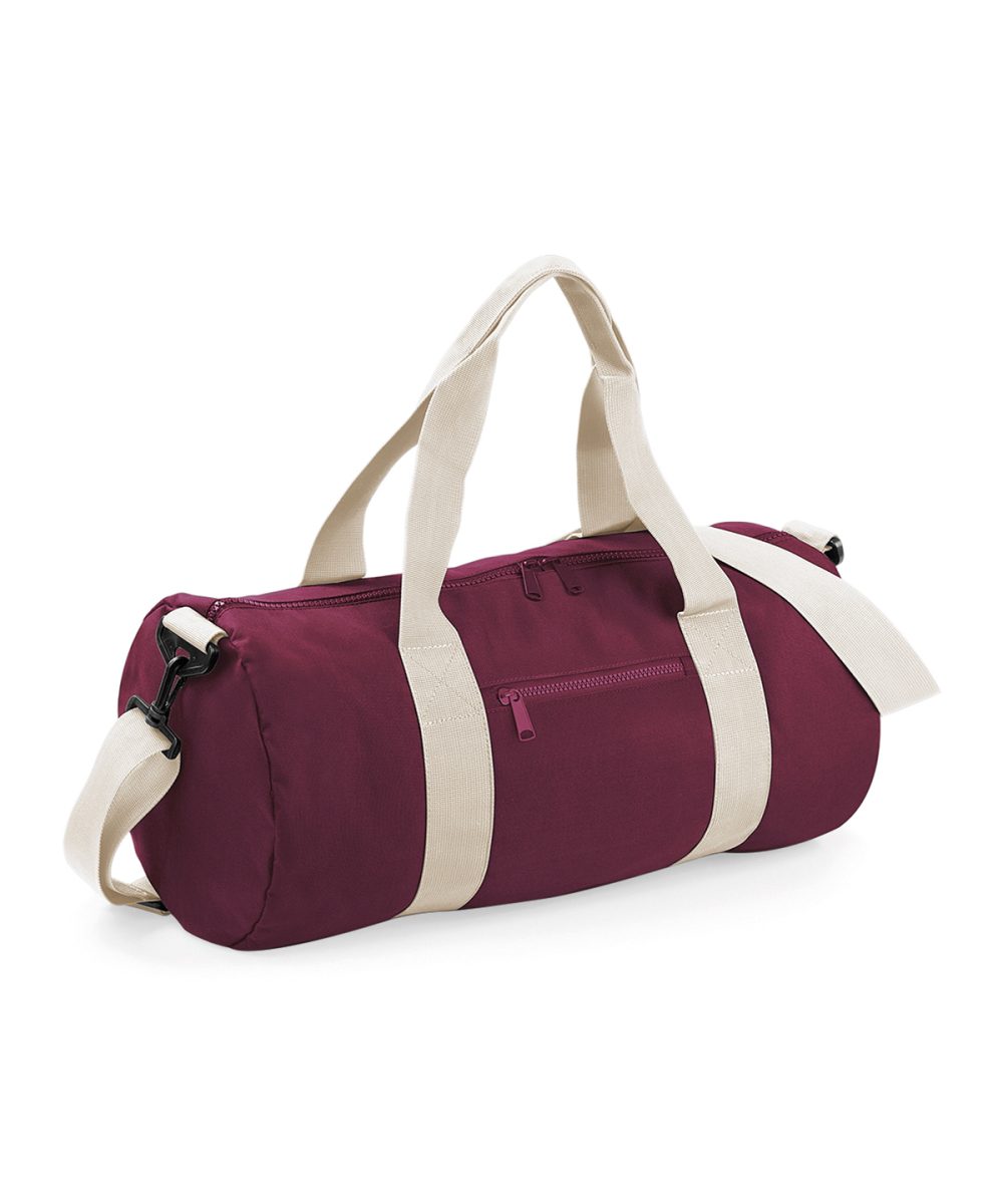 Burgundy/Off White Original barrel bag