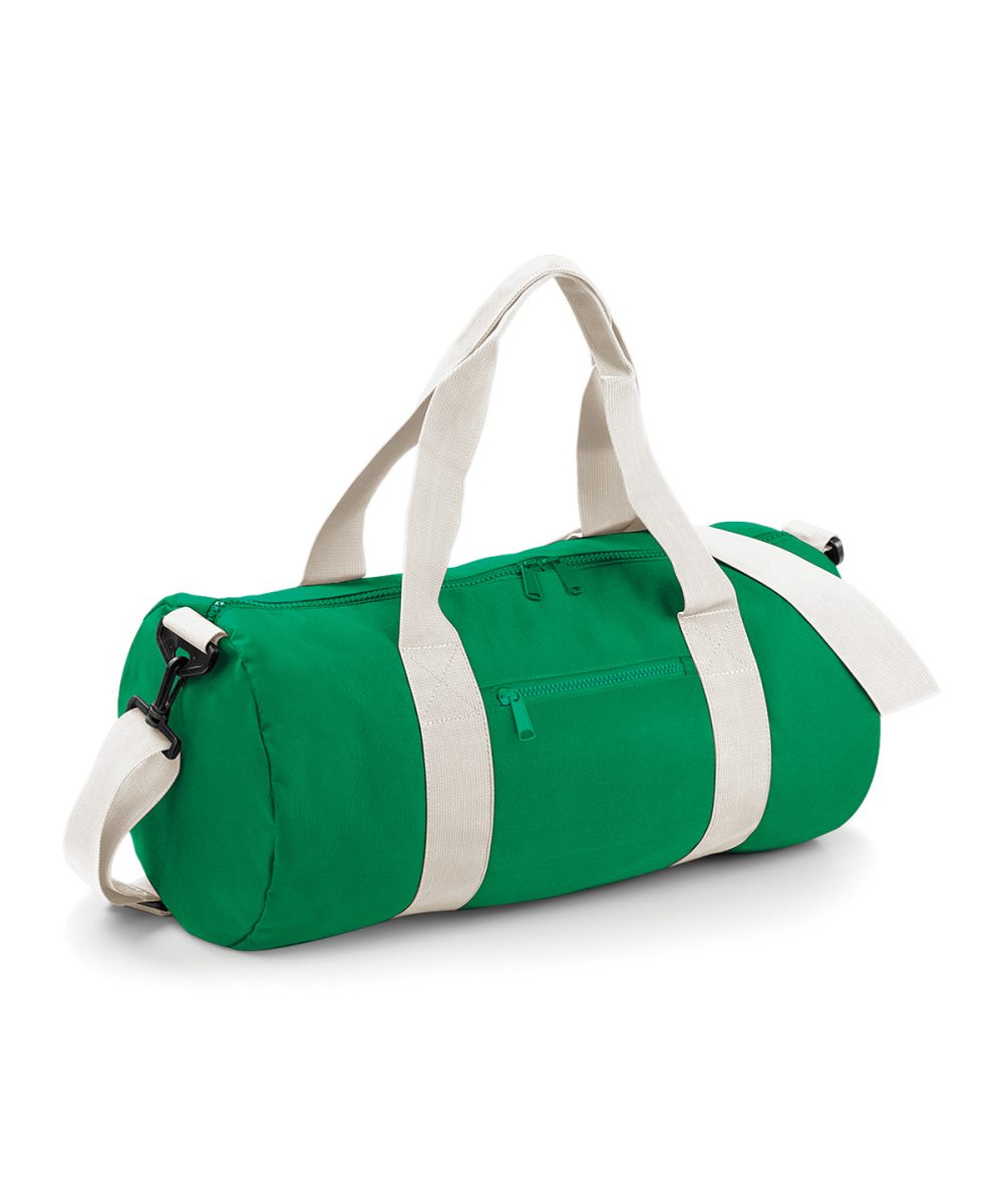 Kelly Green/Off White Original barrel bag