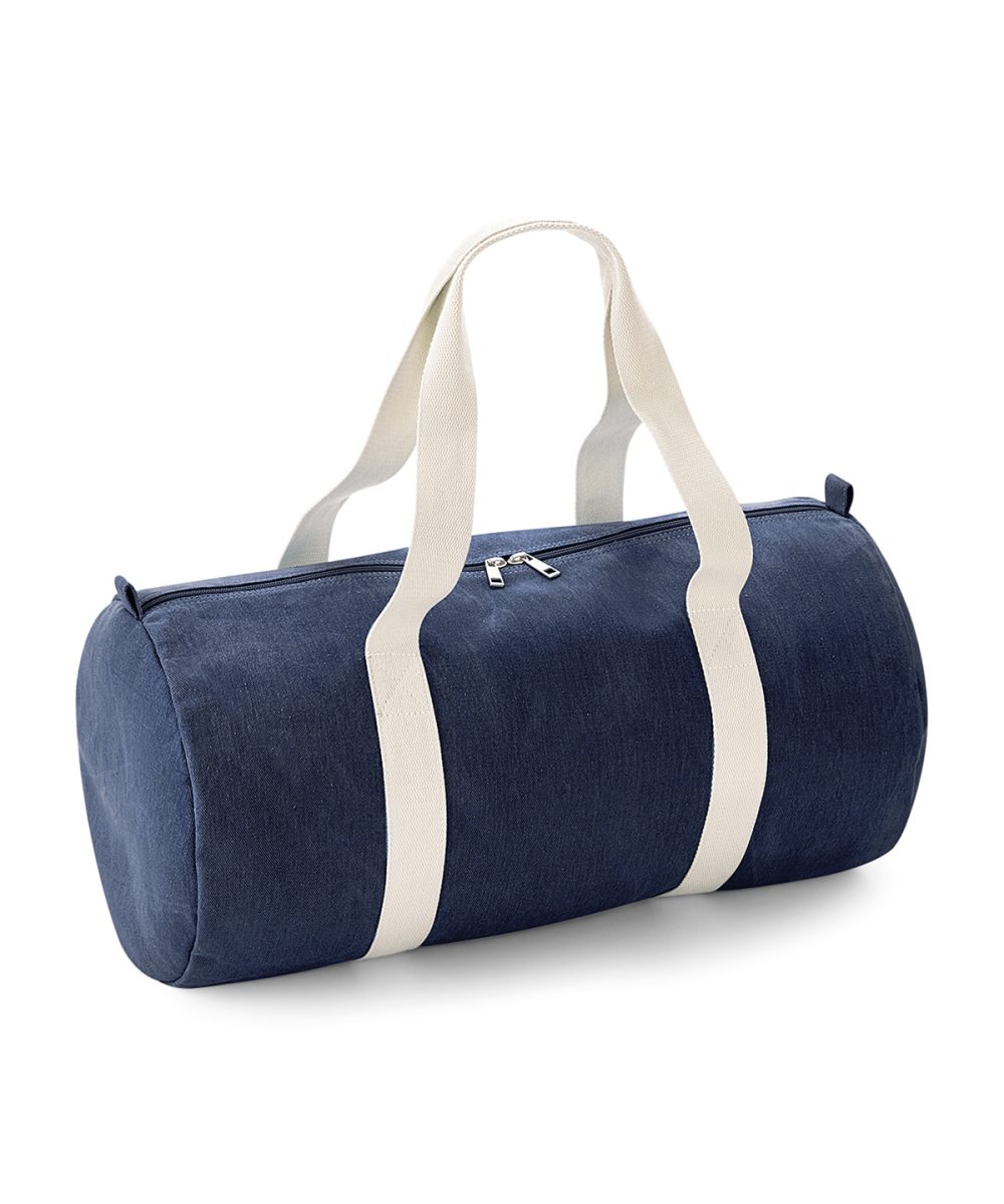 Denim Blue Denim barrel bag