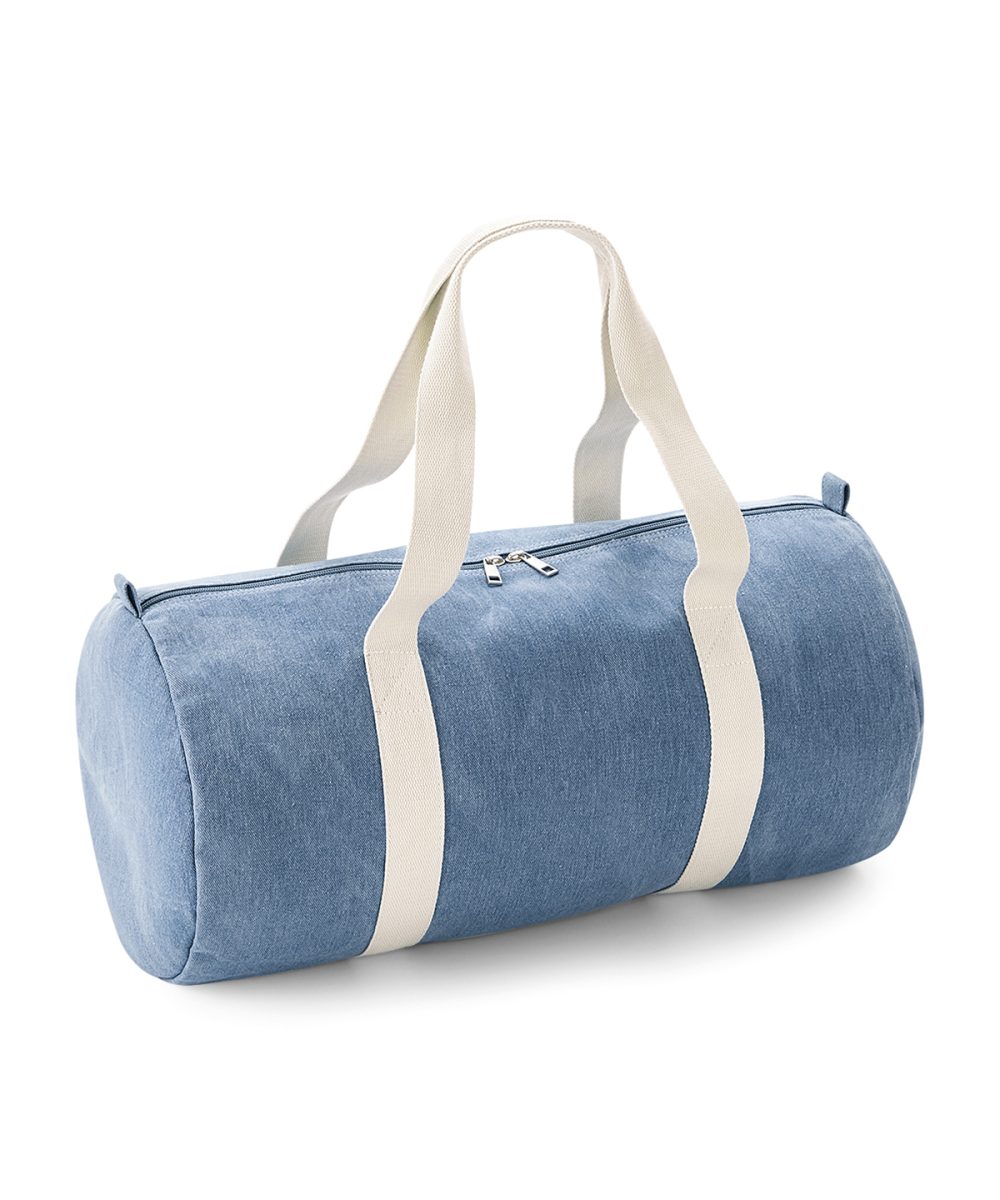 Light Denim Denim barrel bag