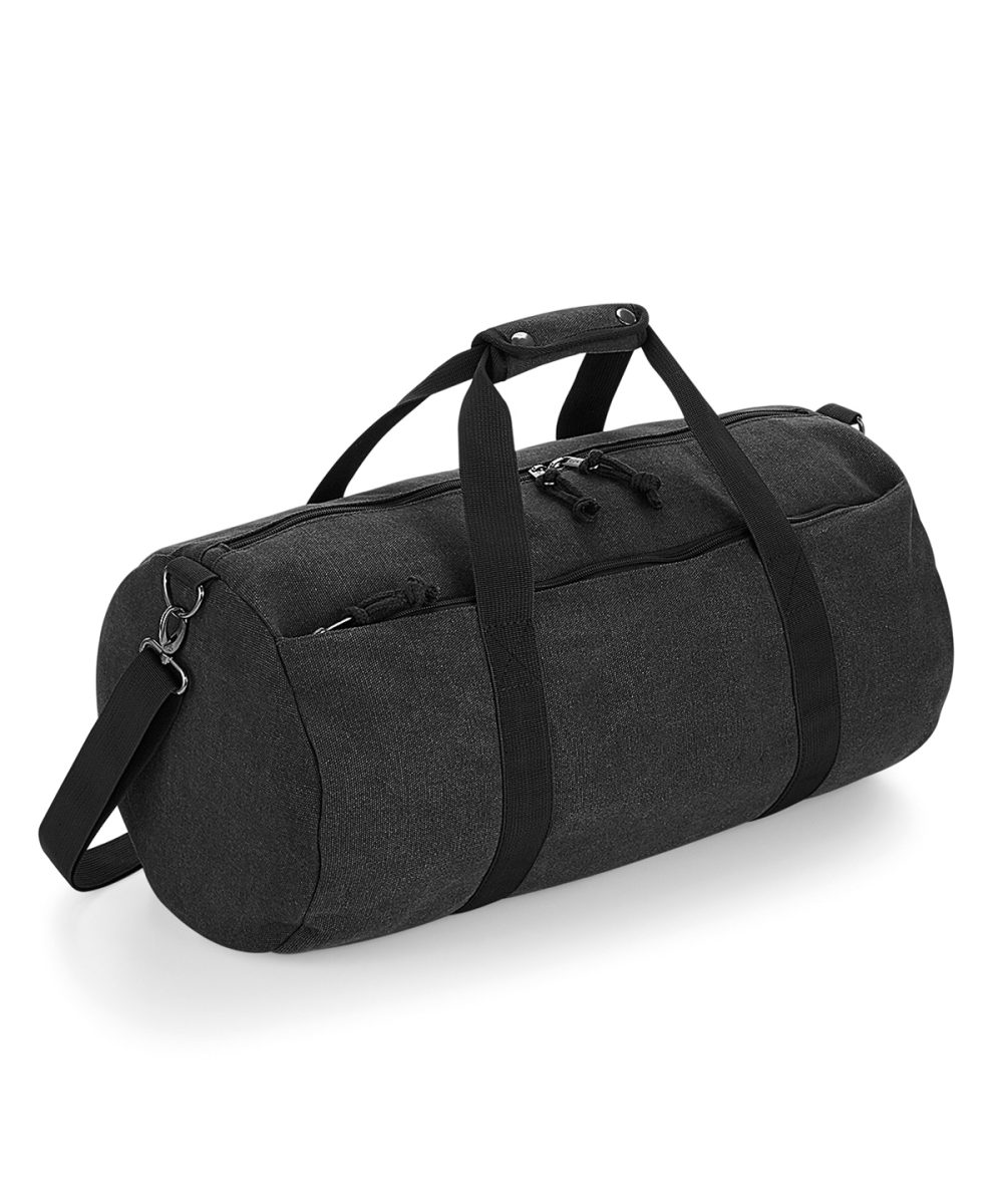 Vintage Black Vintage canvas barrel bag