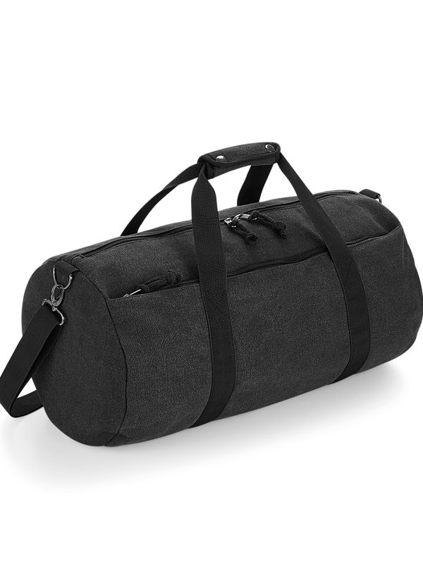 Vintage Black Vintage canvas barrel bag