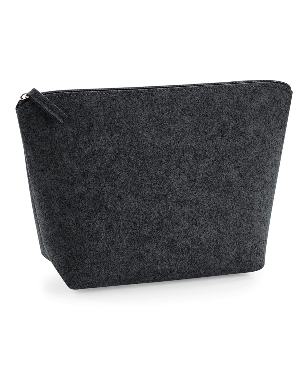 Charcoal Melange Felt accessory bag