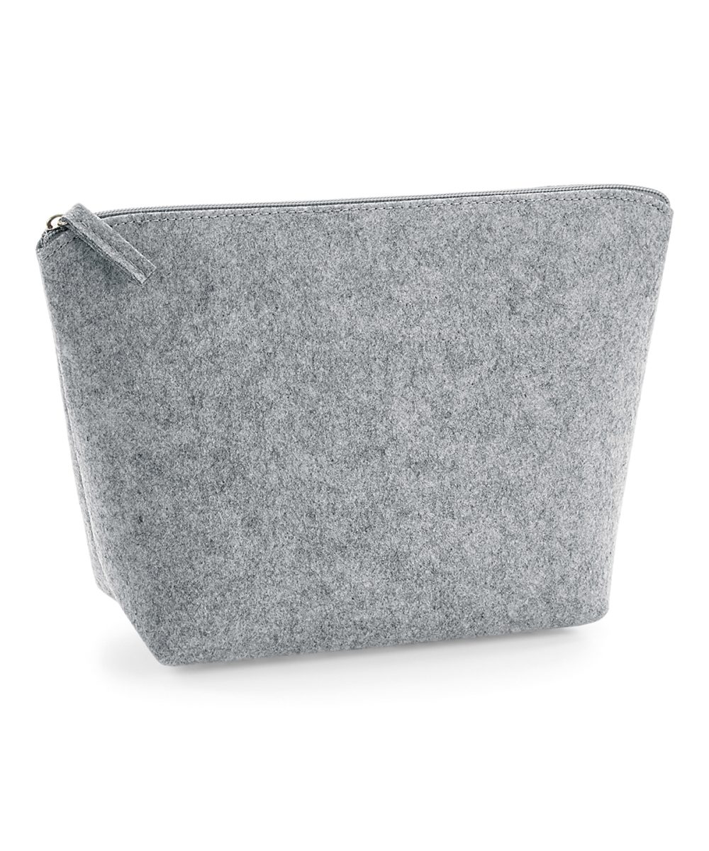 Grey Melange Felt accessory bag