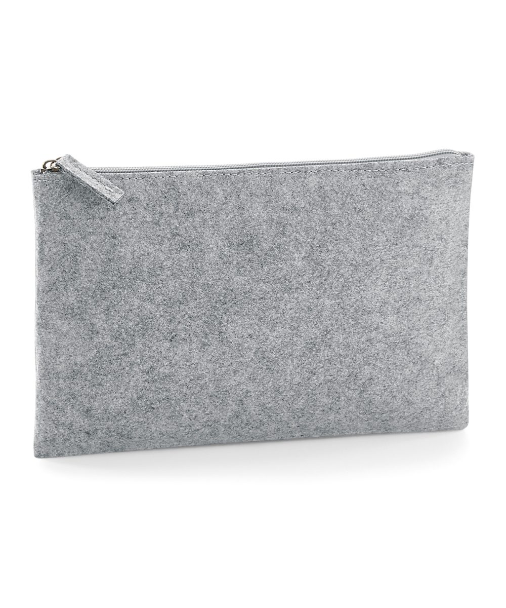 Grey Melange Felt accessory pouch